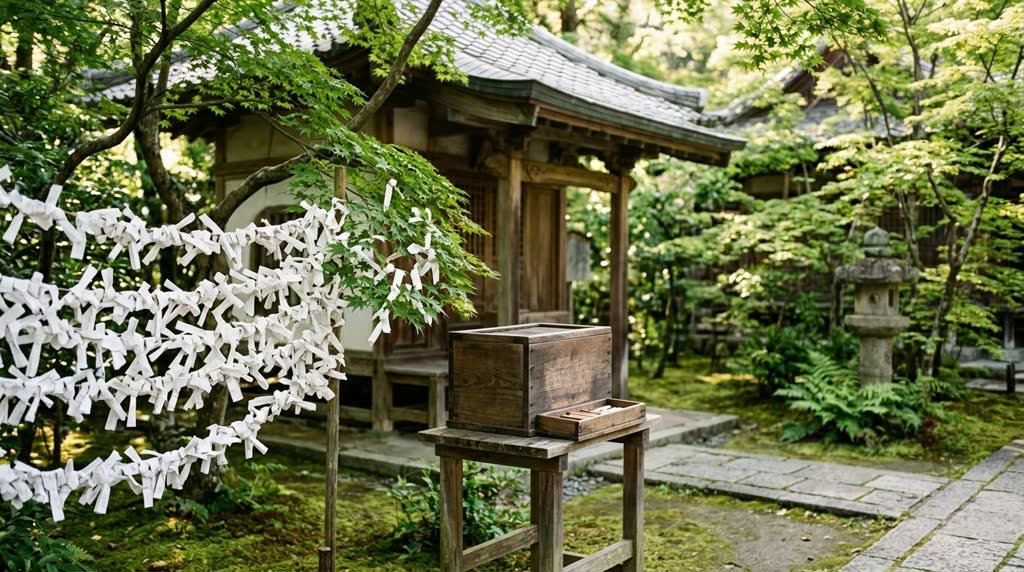 Japonya'da Omikuji kâğıtları